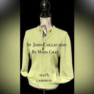 ViSt John Collection by Marie Gray Cashmere Zippered Cardigan, Vintage